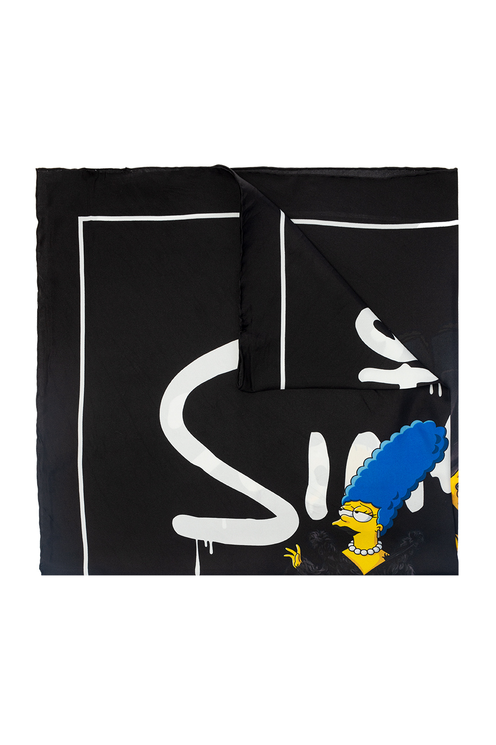 Balenciaga x The Simpsons Square Folded Coin Wallet Black in